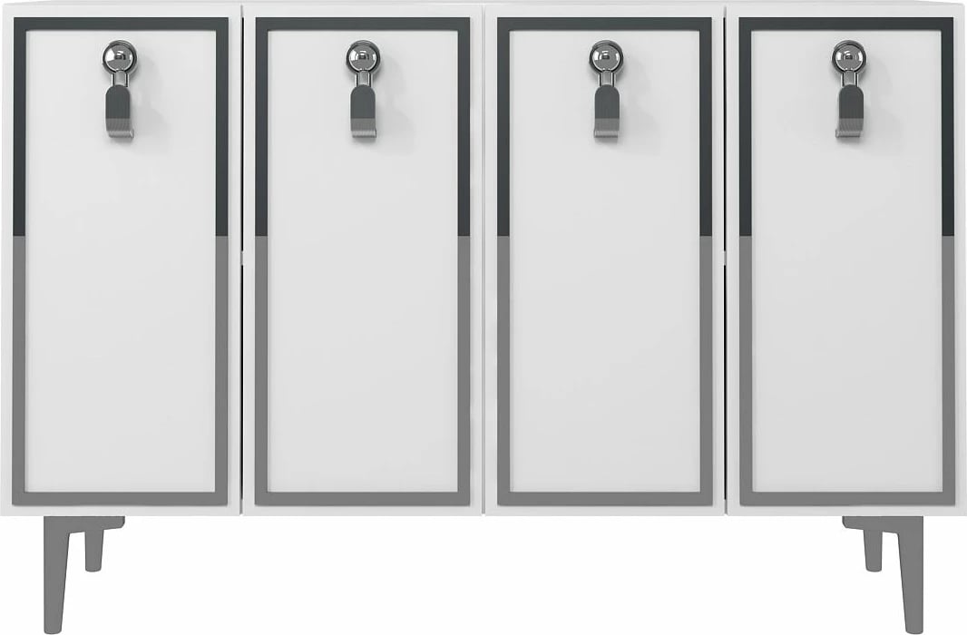 Konsol Skye Decor, 8186KM-64, e bardhë, argjend