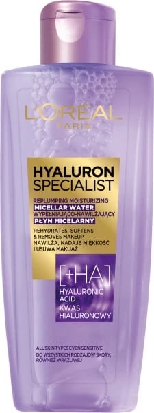 Ujë micelar për femra L'Oreal Paris Hyaluron Specialist Filling and Moisturizing, 200ml