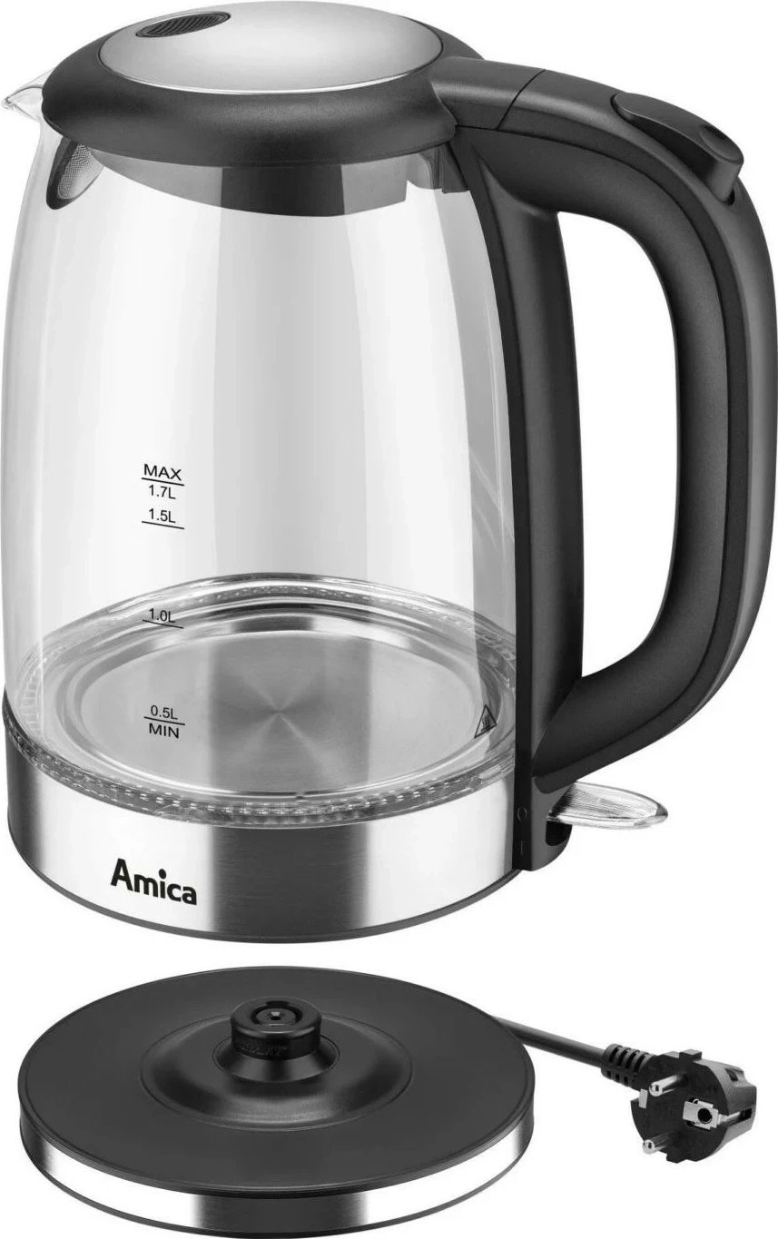 Çajnik elektrik Amica KD2050G, 1.7L, argjendtë