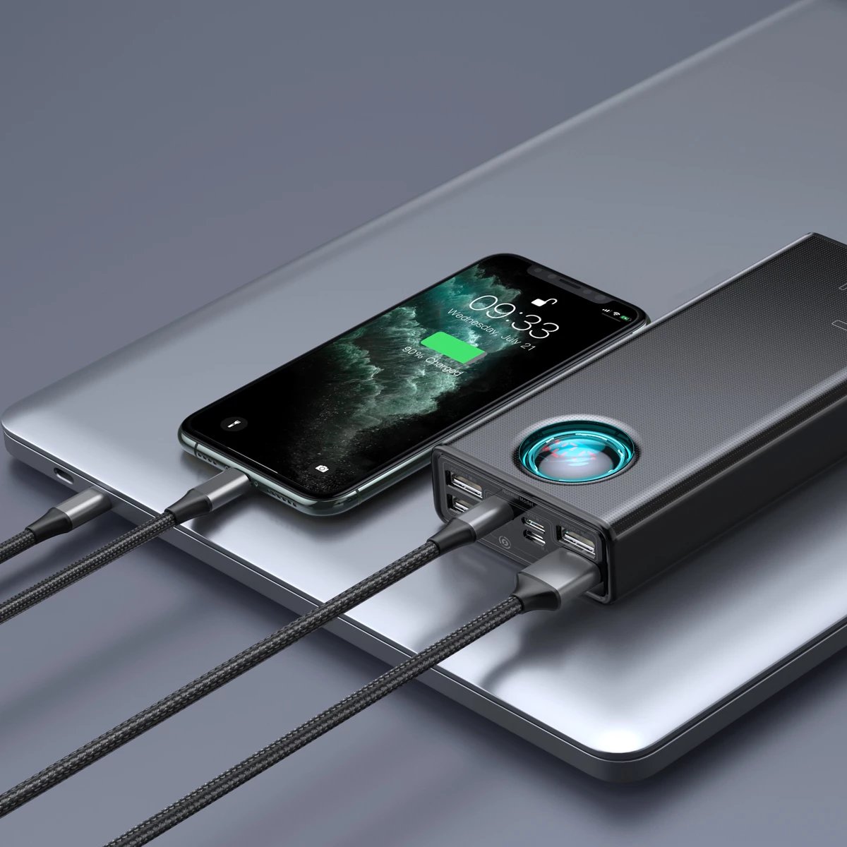 Powerbank Baseus Amblight 30000mAh 65W, i zi Powerbank Baseus Amblight 30000mAh 65W, i zi