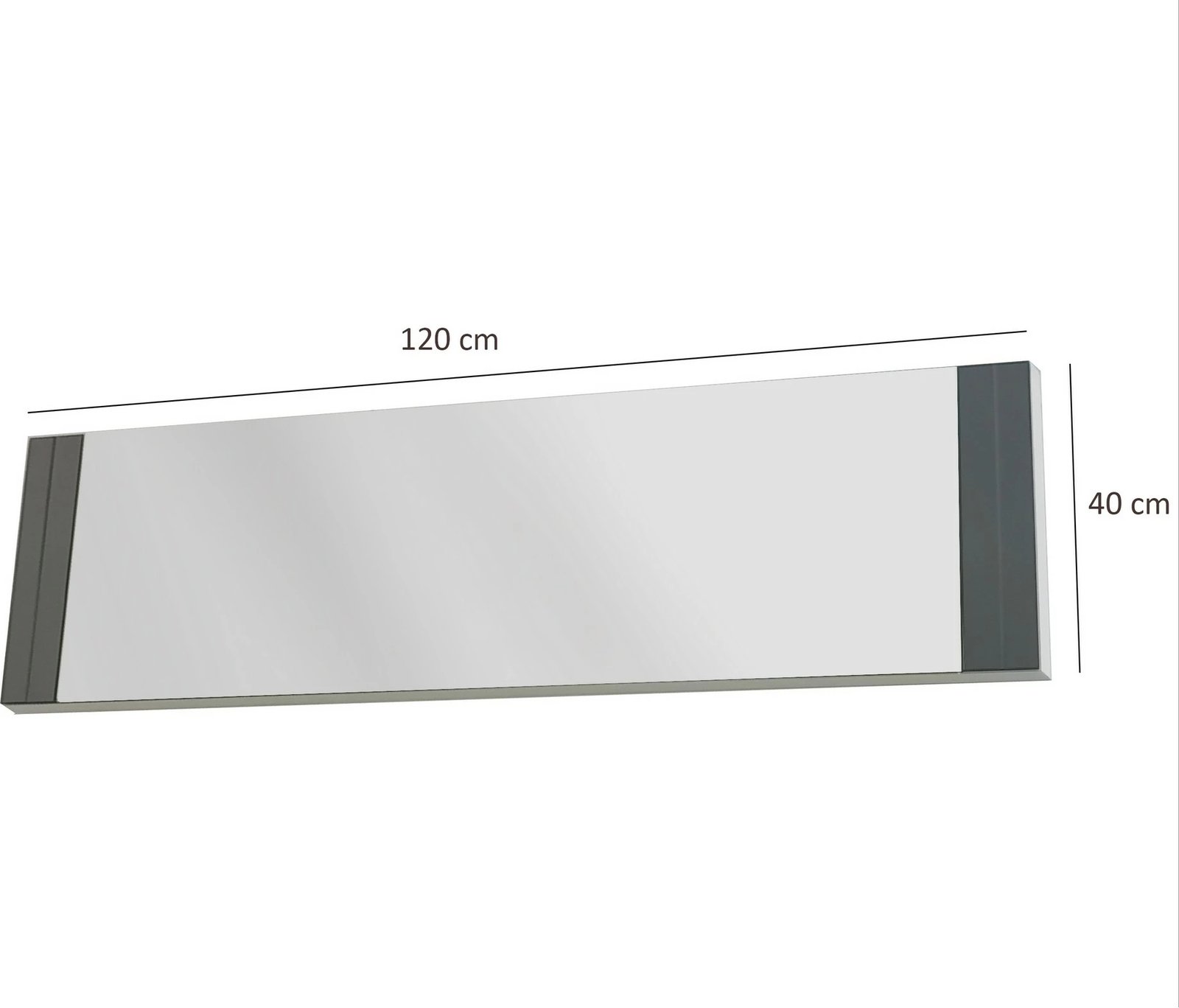 Pasqyrë moderne, ngjyrë e bardhë, Skye Decor, A351, 40x120cm