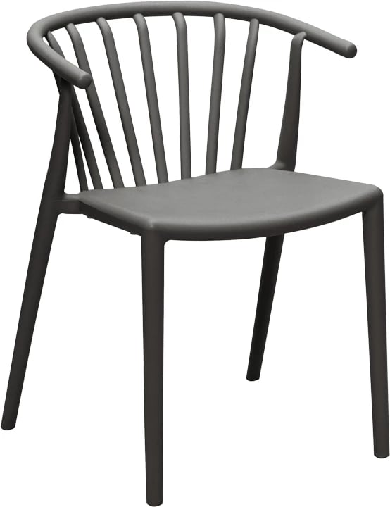 Karrige për kopsht, ngjyrë antracit, 55x53x73 cm