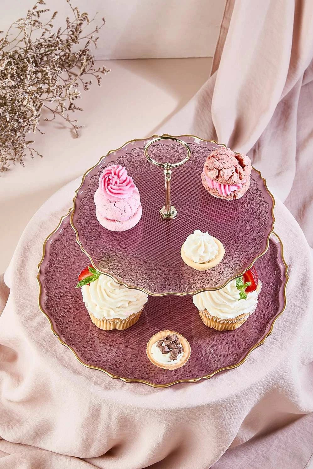 Pjatë për biskota dykatëshe, ngjyrë kumbulle, Hermia Concept, Goblen2