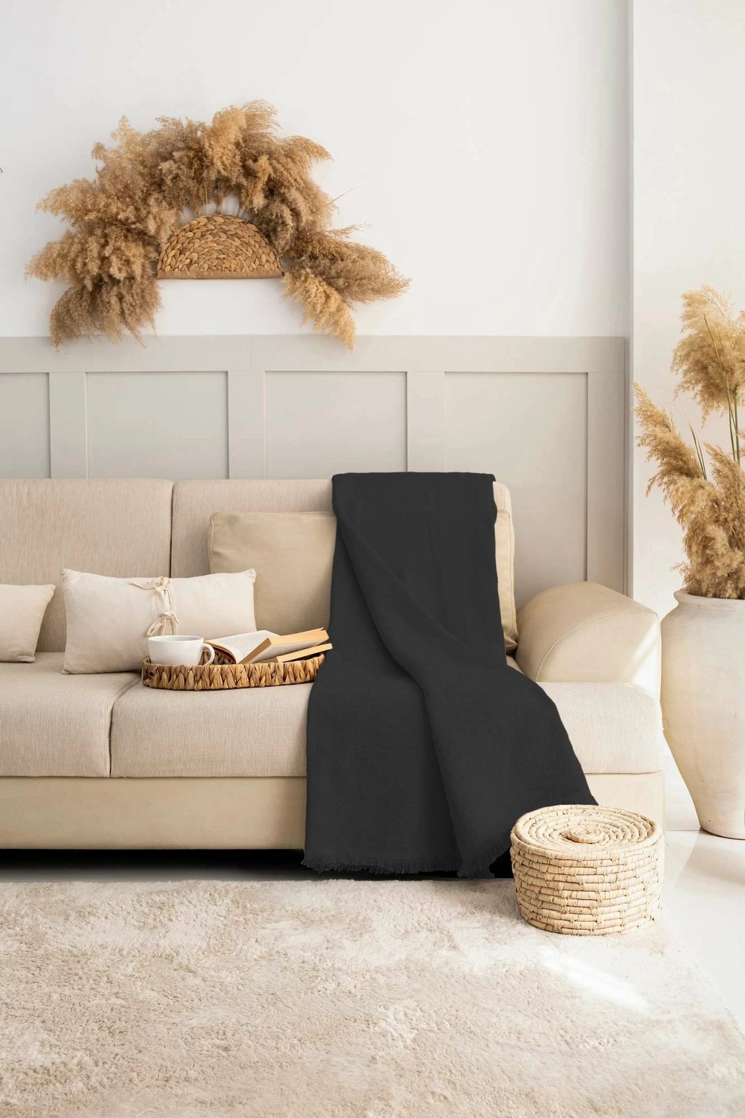 Mbulesë divani L'essentiel, ngjyrë fume, 180x300cm