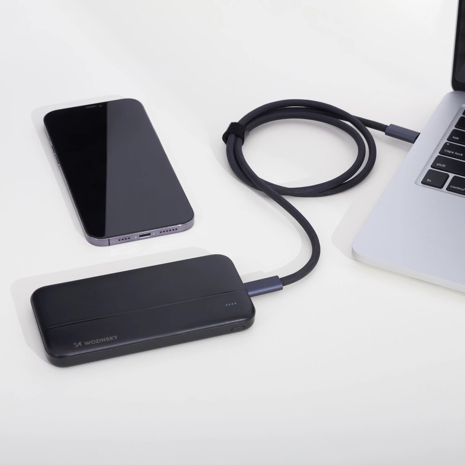 Powerbank Wozinsky WPBBK1, 10000mAh, 2x USB, e zezë