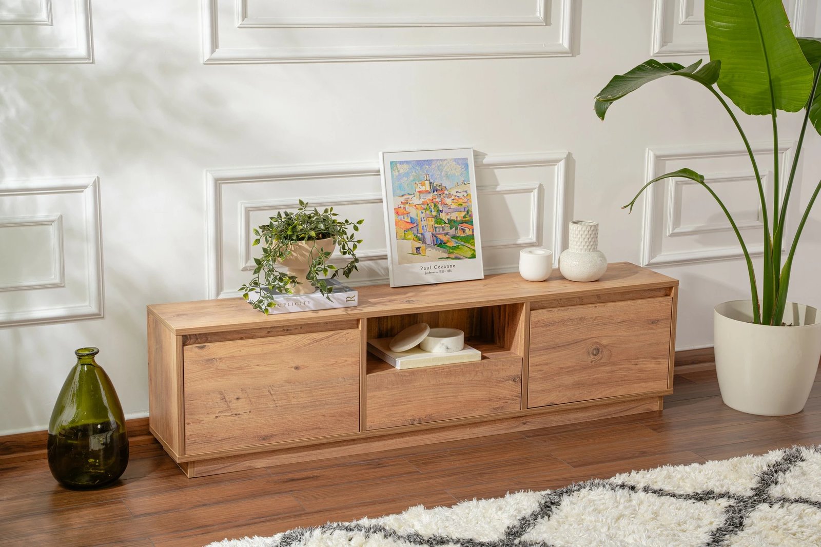 Komodë TV Nordure, Vanguard, ngjyrë Atlantic Pine