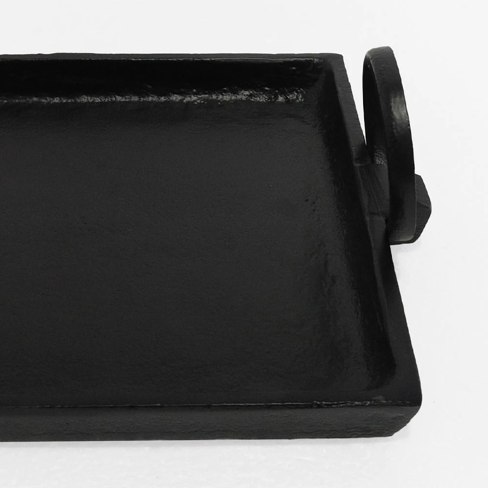 Tabaka dekorative Angolo, alumin, e zezë, 50x19x3cm