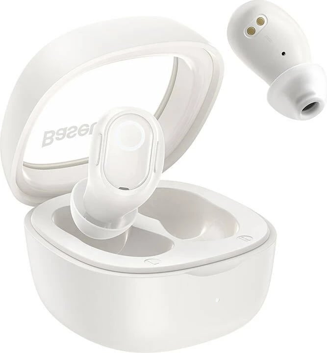 Kufje Baseus Bowie WM02 pa tela, True Wireless, me kuti karikimi, të bardha