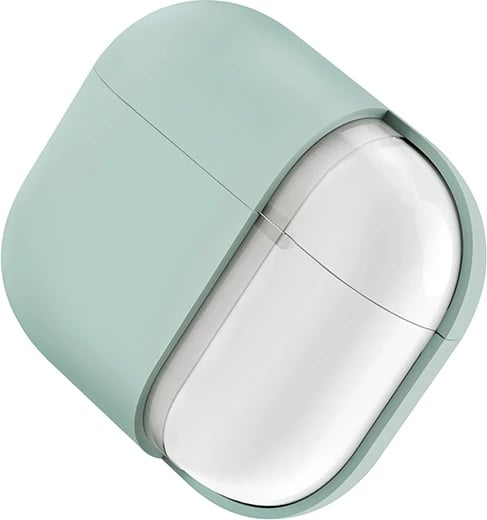Mbështjellës UNIQ Lino për AirPods Pro 2, silikon, mint, me rrip