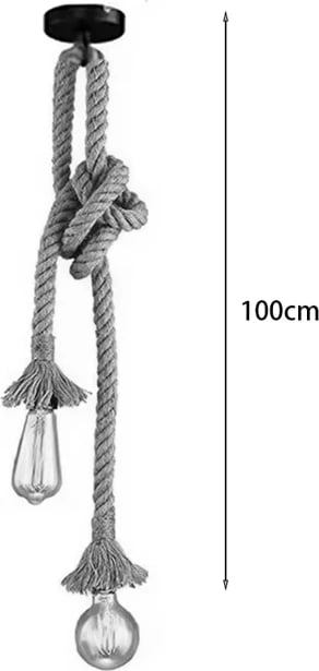 Llambë tavani me dy drita Ropily I metal-llitar natyral D2x100cm Llambë tavani me dy drita Ropily I metal-llitar natyral D2x100cm