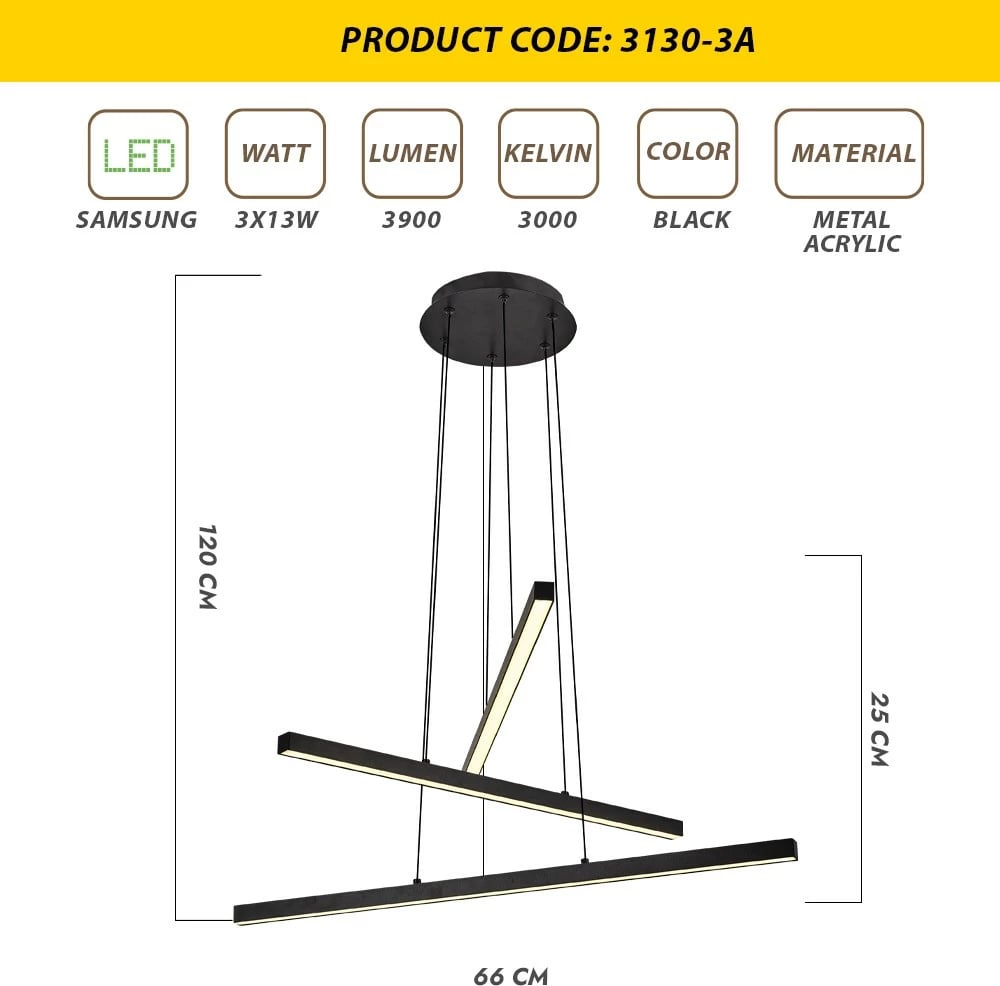 Llambë tavani Opviq, L1243, e zezë