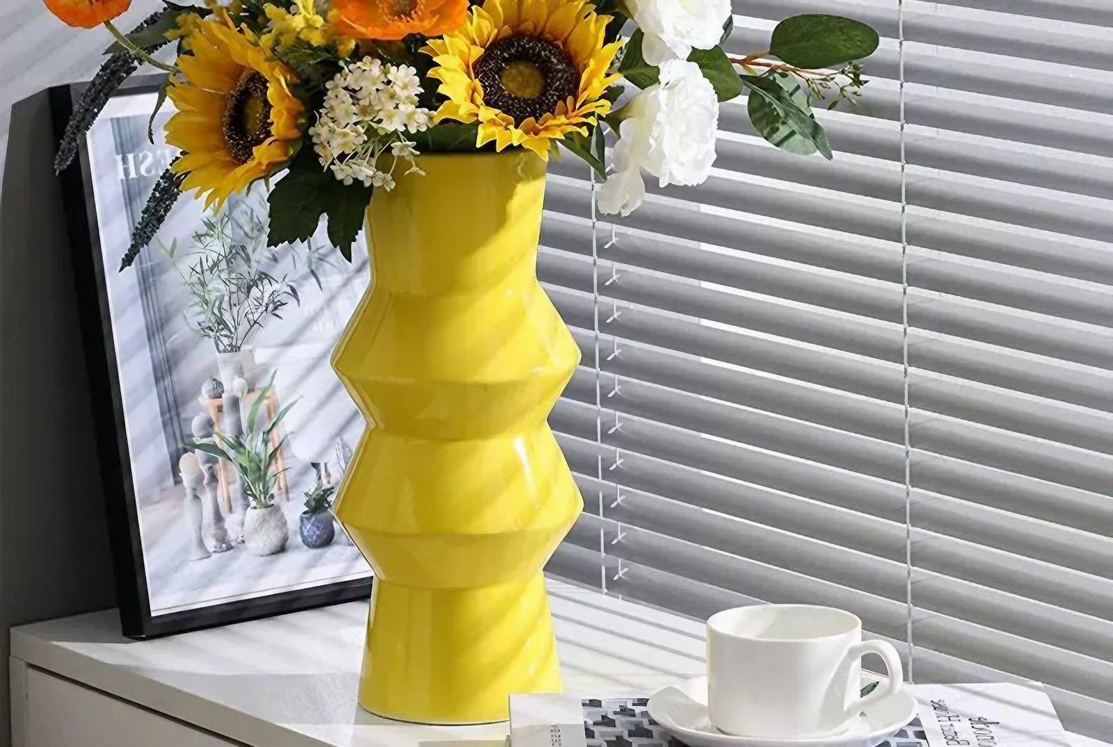 Vazo dekorative Evila Originals, e verdhë, CY0203 Vazo dekorative Evila Originals, e verdhë, CY0203