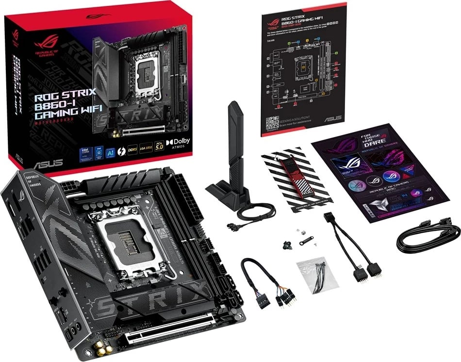 Pllakë amë ASUS ROG STRIX B860-I GAMING WIFI, Intel B860, mini ITX, Multicolour
