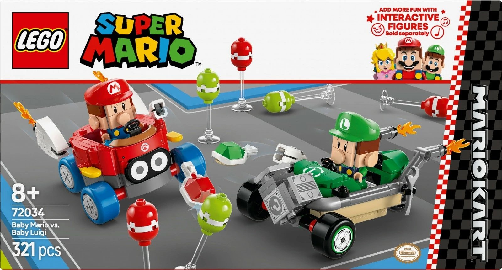 Set LEGO Super Mario 72034 Baby Mario vs Baby Luigi, 321 pjesë