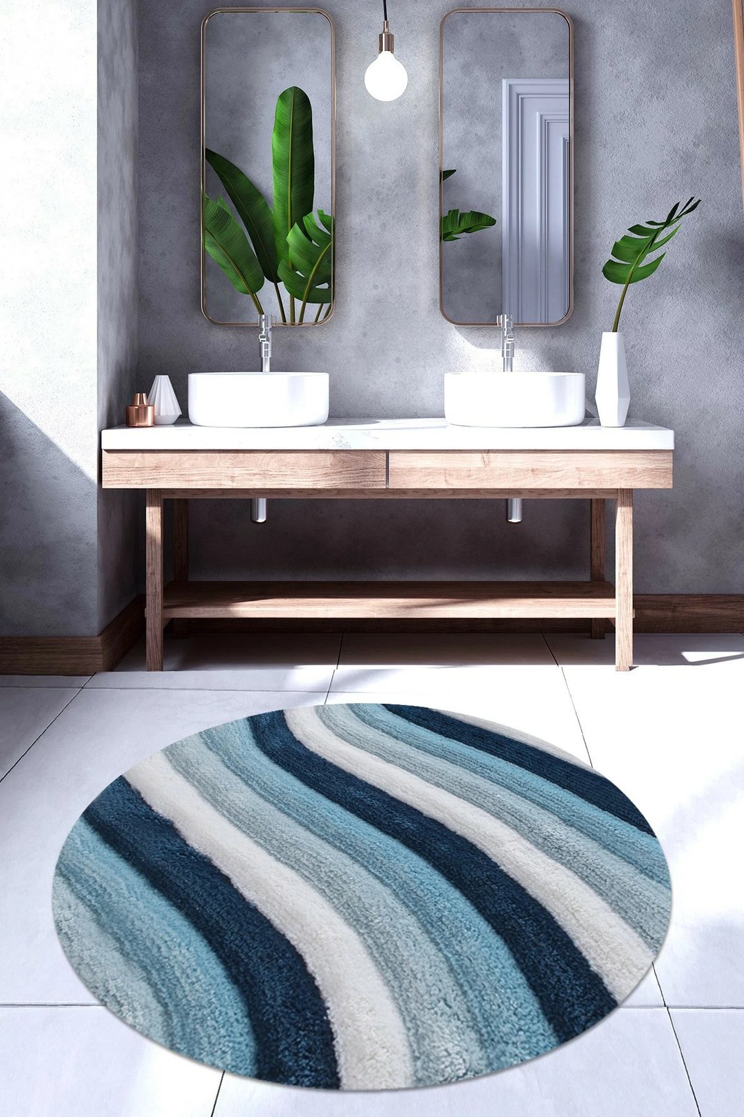 Tapet banje akrilik, shumëngjyrësh, Mijolnir, 90cm