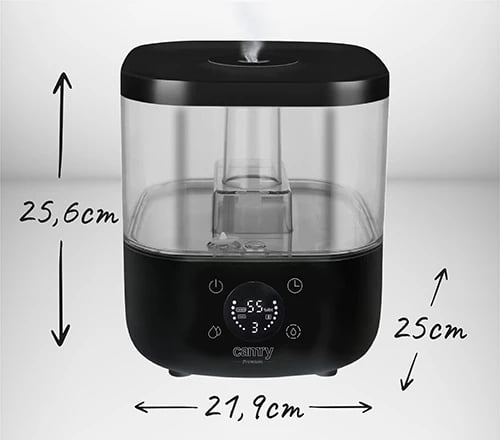 Lagështues ajri, Camry, CR 7973, 5.0L, ultrasonik, ekran LED, mbushje nga lart, i zi