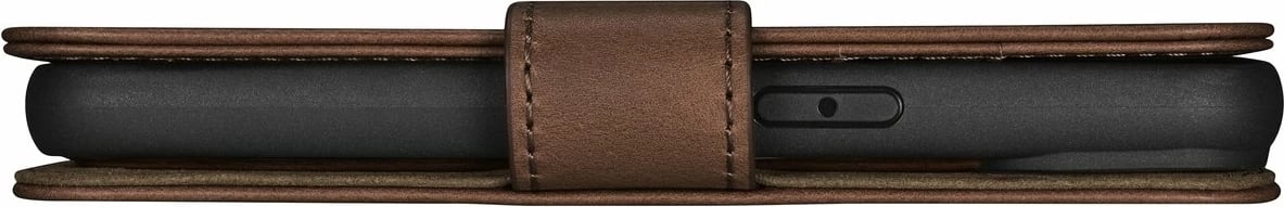 Mbështjellës iCarer Oil Wax Wallet 2in1 për iPhone 14 Pro, lëkurë natyrale, kafe