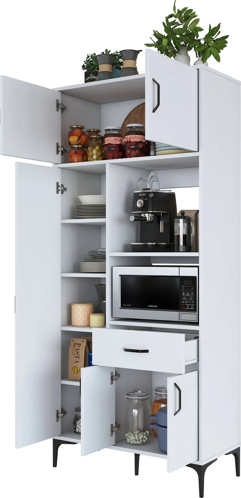 Dollap multifunksional, ngjyrë e bardhë, Skye Decor, JE165 - 3279