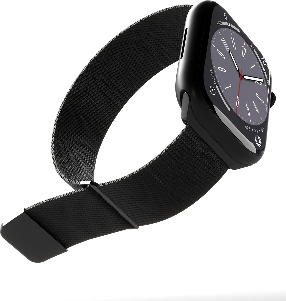 Rrip çeliku për Apple Watch Puro Milanese, 38/40/41mm, i zi