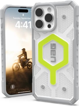 Mbështjellës UAG Pathfinder Clear për iPhone 16 Pro Max, transparent, MagSafe, jeshile