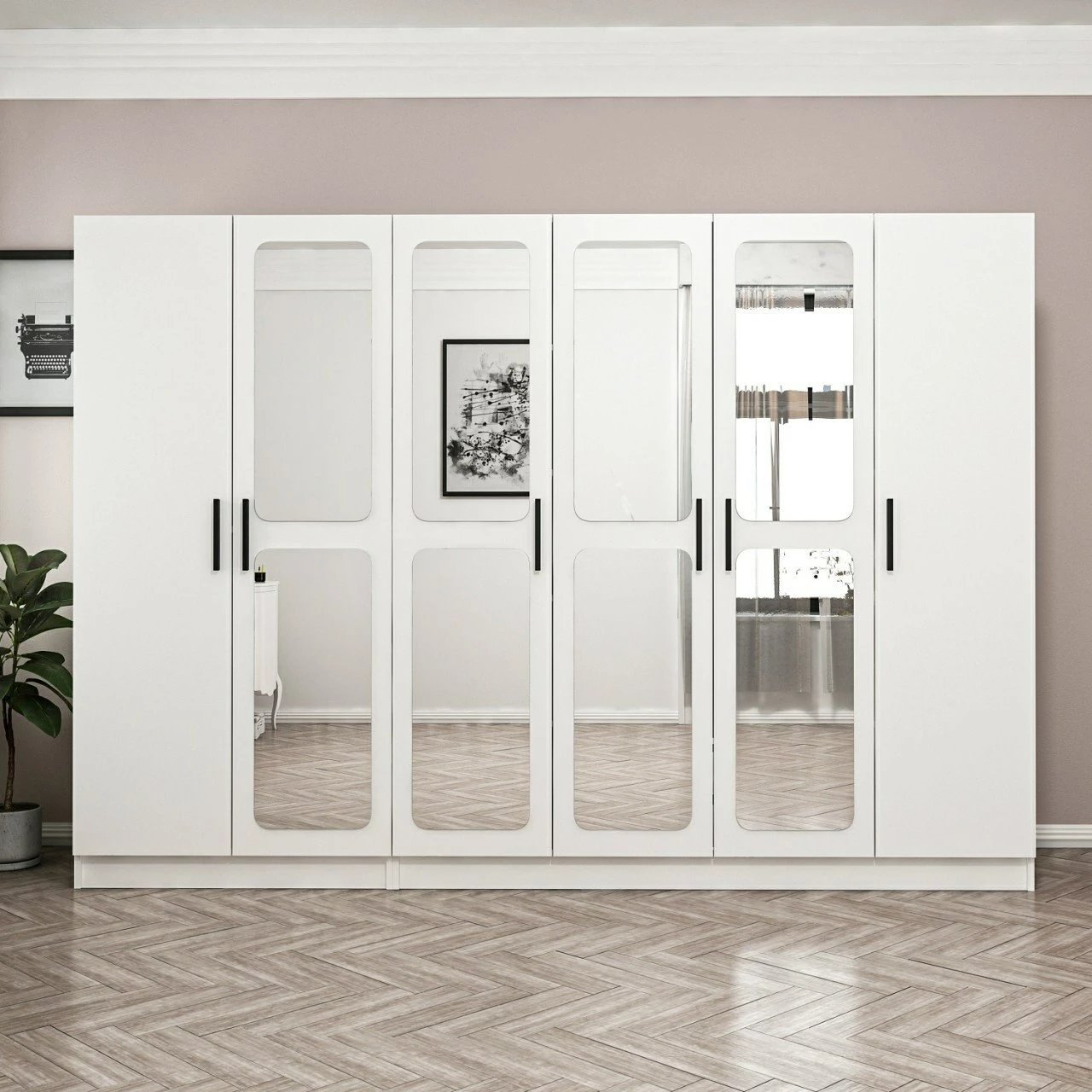 Dollap rrobash Skye Decor, i bardhë, 2440