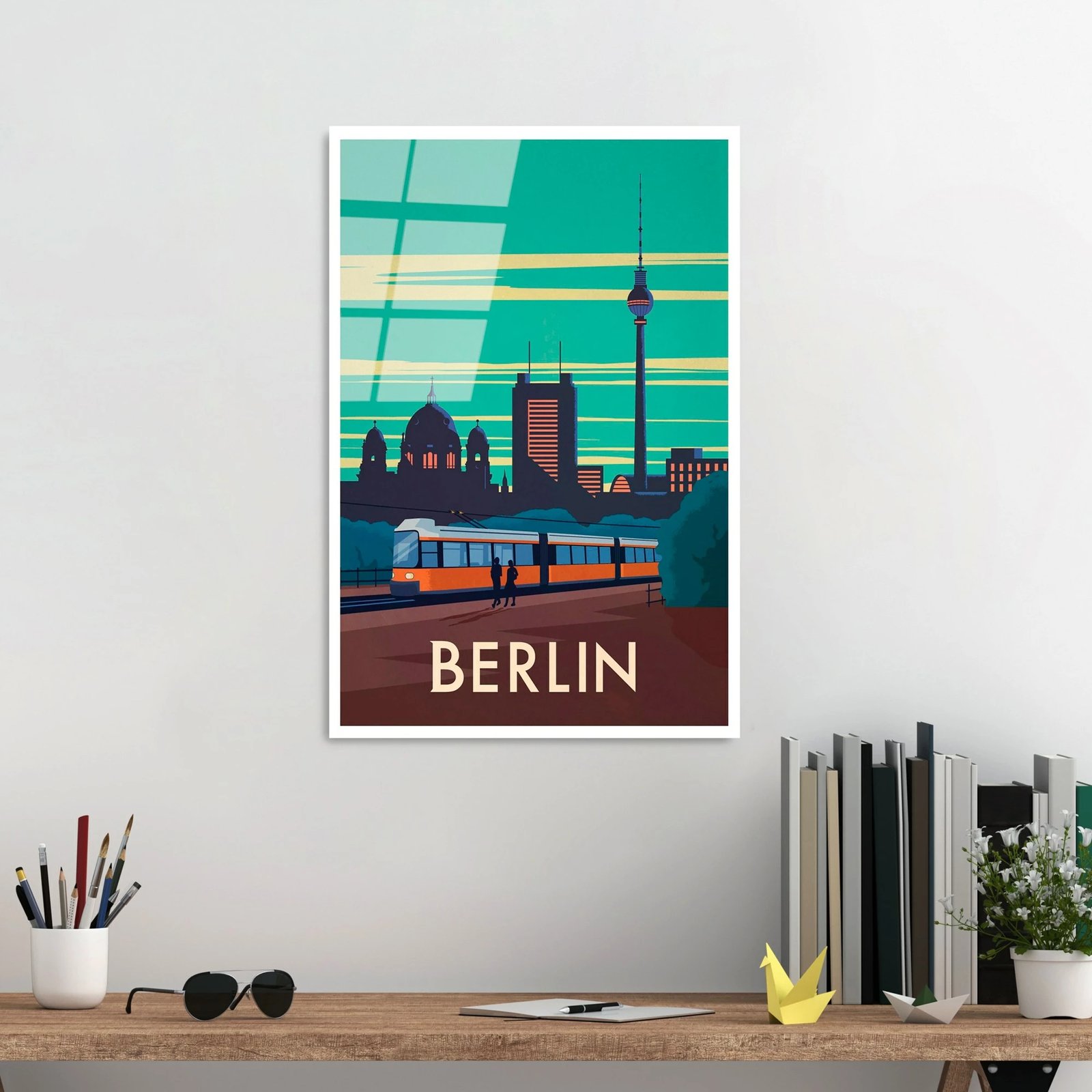 Pikturë dekorative prej xhami të temperuar, Wallity, UV-1004, 30x45cm