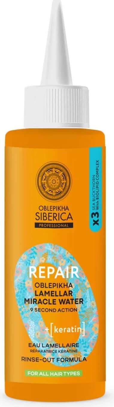 Ujë lamelar për flokë Natura Siberica Oblepikha Repair Keratin uniseks 200ml