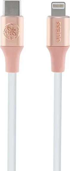 Kabllo karikimi Guess, USB-C në Lightning, 1.5m, Rozë