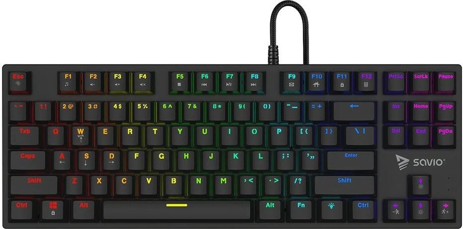 Kasë mekanike Savio Tempest X2 Outemu Brown, RGB, e zezë