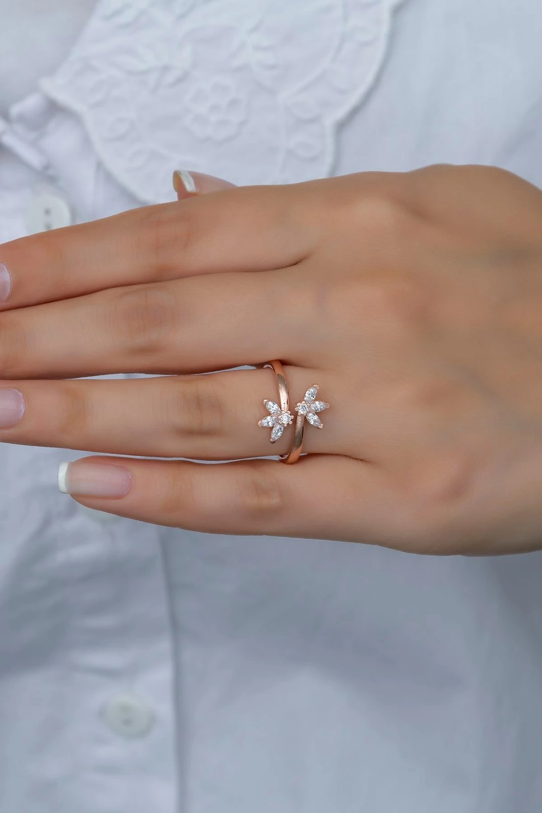 Unazë argjendi, ngjyrë rozë ari, Jumeon, NRZ99377