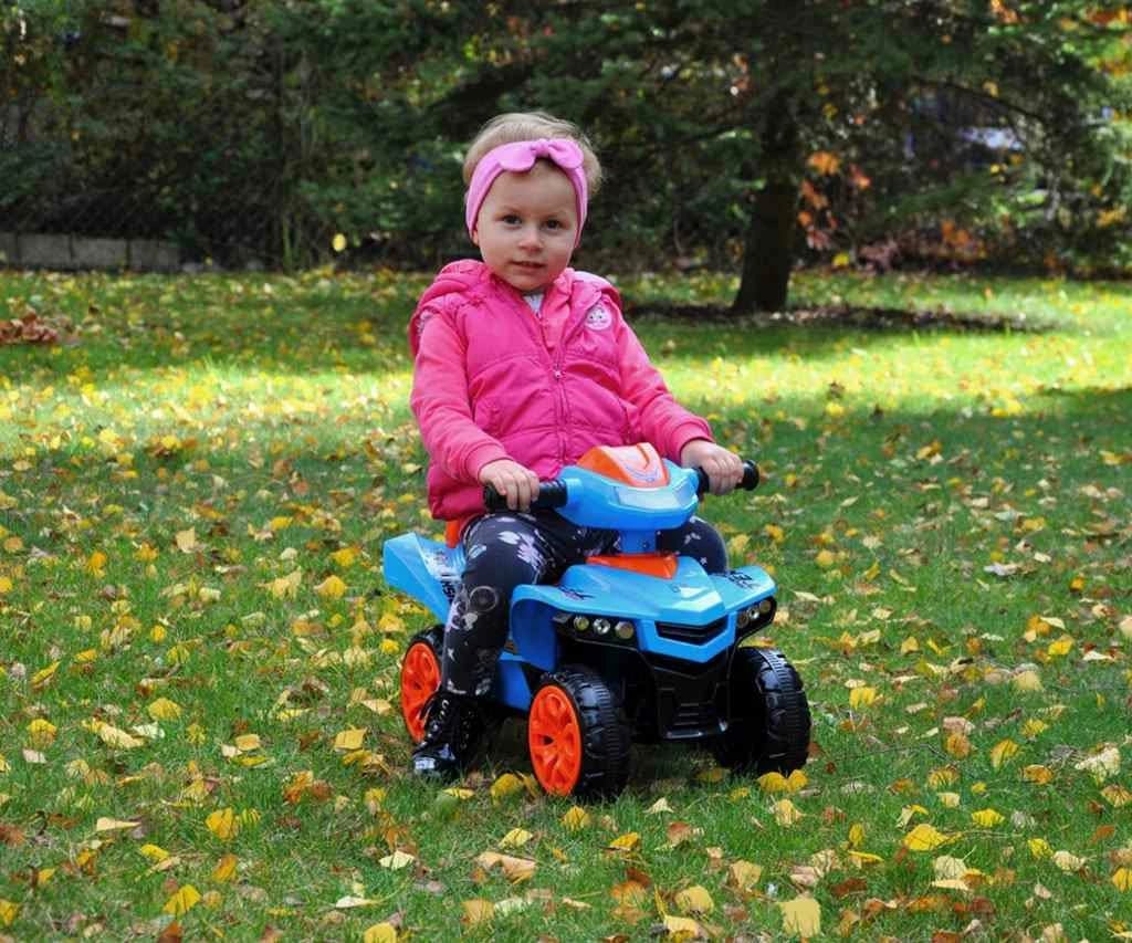 ATV lodër për hipje me zë, Milly Mally Monster, timon interaktiv, depo nën sedilje, ngarkesë 25 kg, 12m+, portokalli