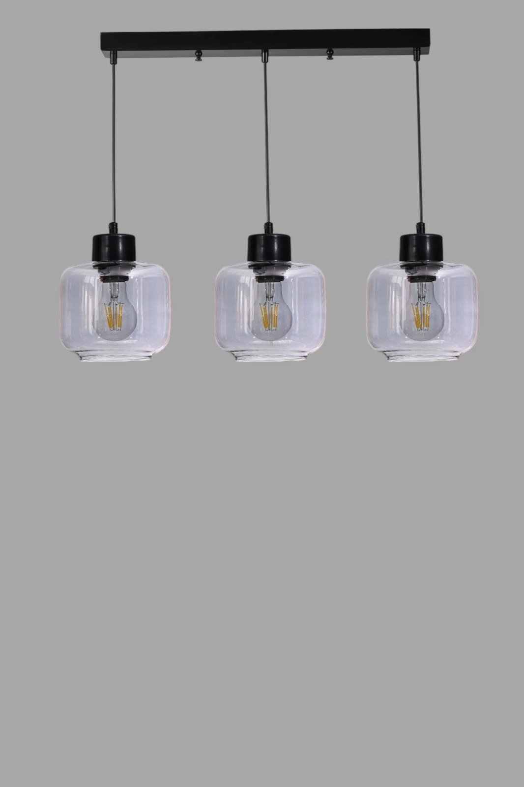 Llambë varëse Opviq, 9061-5, metal dhe xham, gri/zi