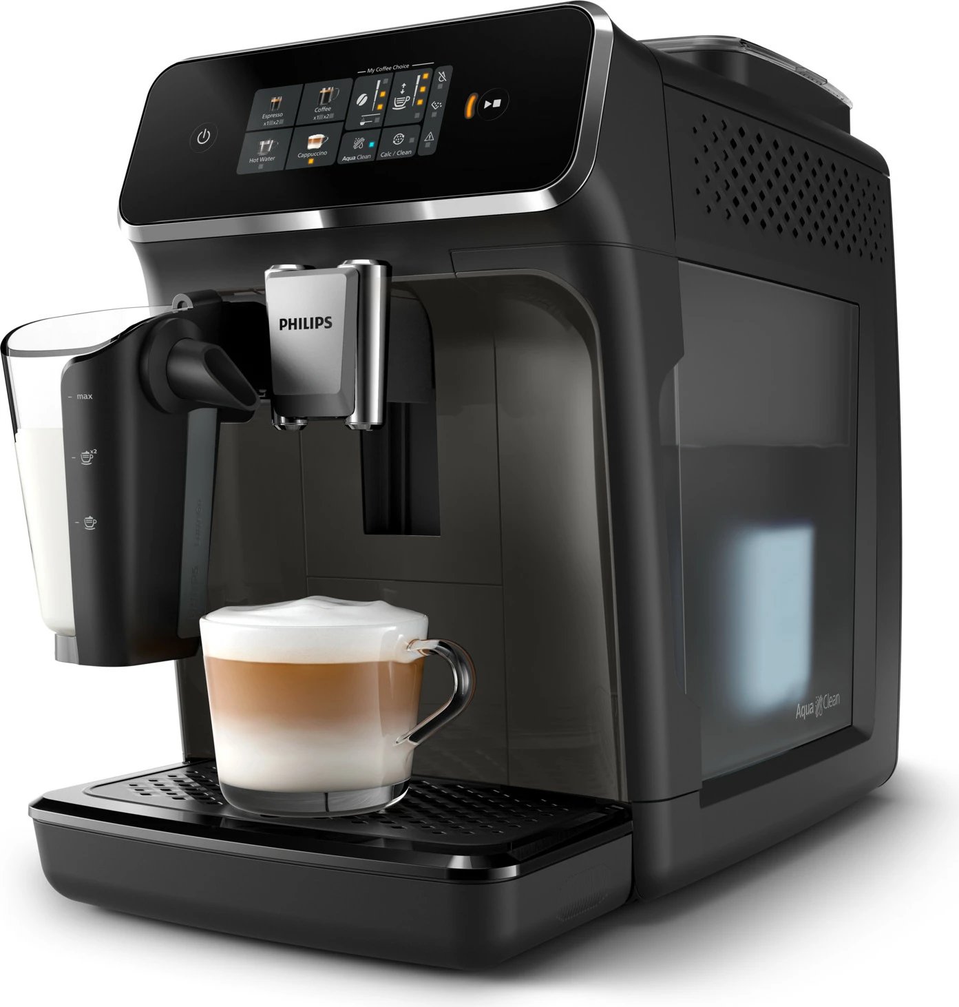 Aparat kafeje Philips EP2334/10, automatik, mulli i integruar, ekran me prekje, i zi