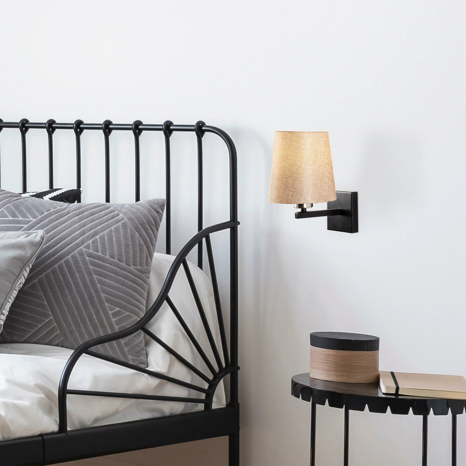 Llambë muri Opviq, Profil - 4662, ngjyrë e zezë, nikel, krem, 18x24x30cm Llambë muri Opviq, Profil - 4662, ngjyrë e zezë, nikel, krem, 18x24x30cm