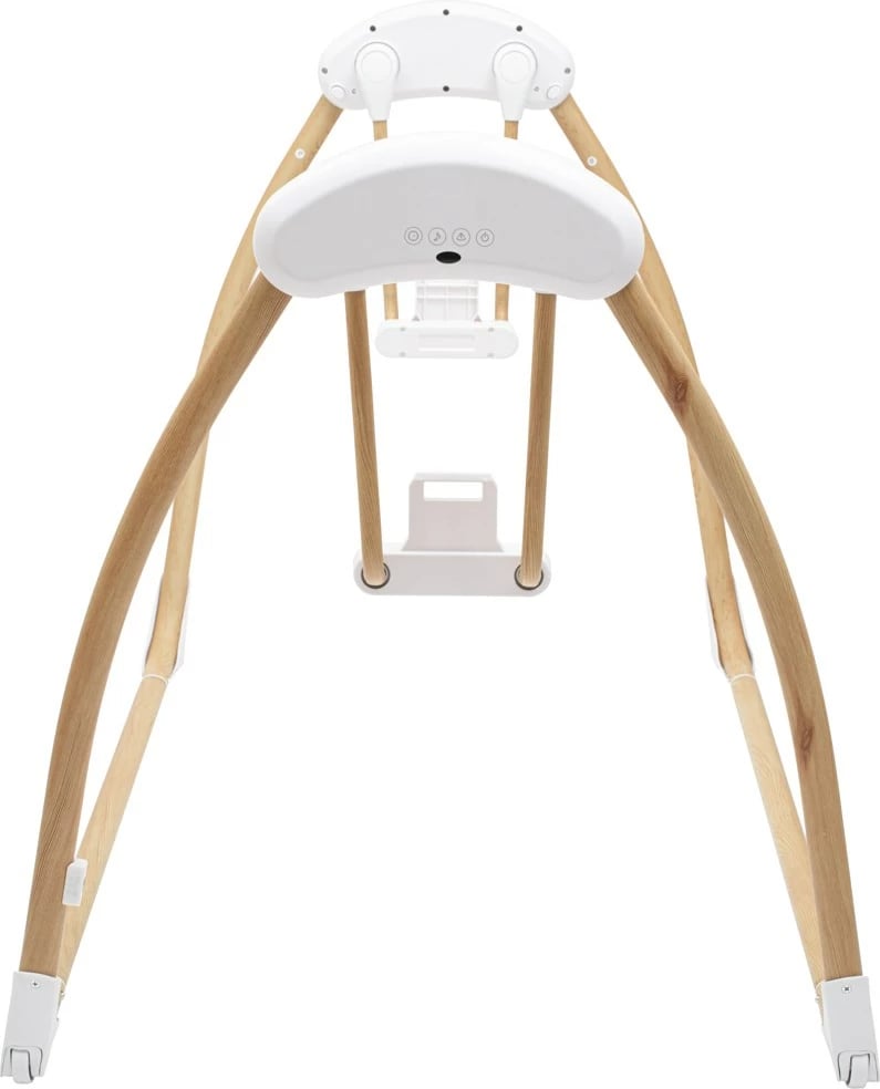 djep/krevat inteligjent 3‑në‑1, New Baby SMART, lëkundje automatike me detektim të qarjes, 2 nivele shtrati, melodi të integruara, rrjetë kundër mushkonjave, gri