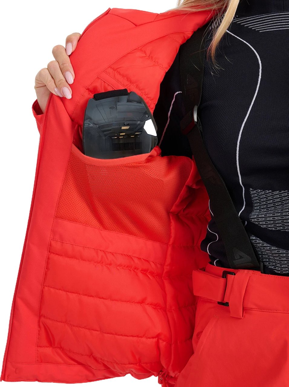 Jakne skijimi për femra 4F, e kuqe