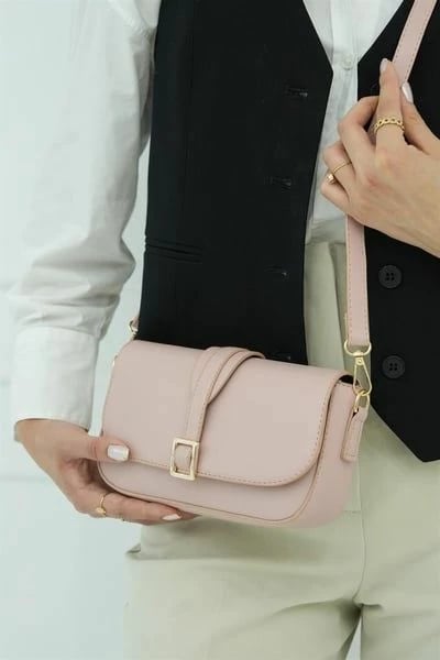 Çantë shpatull për femra, ngjyrë pluhur, Zoozie Bags, MK1020022KV10-003