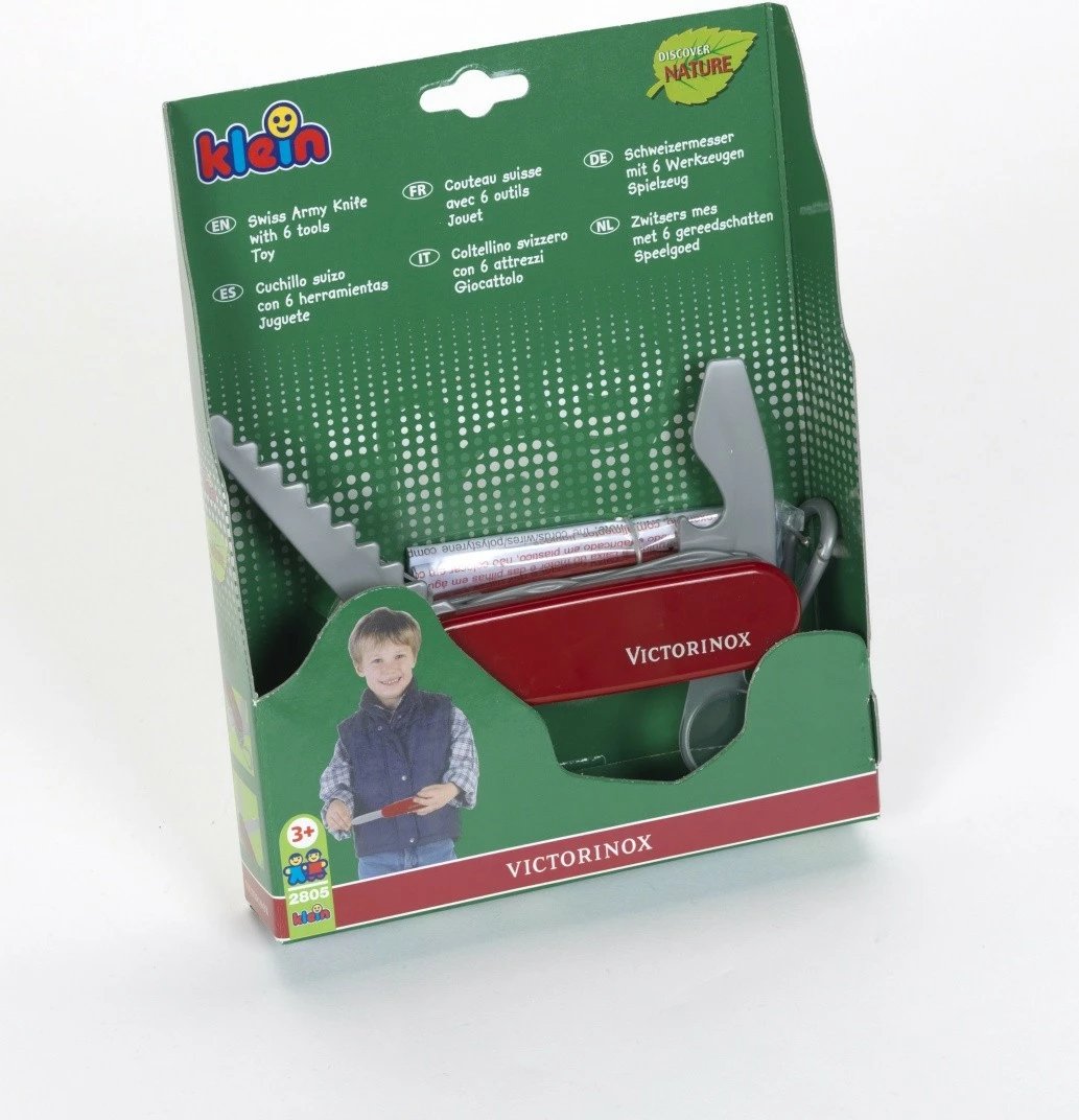 Lodër thikë zvicerane Klein Victorinox, plastikë e ricikluar, 6 vegla, kuqe/gri