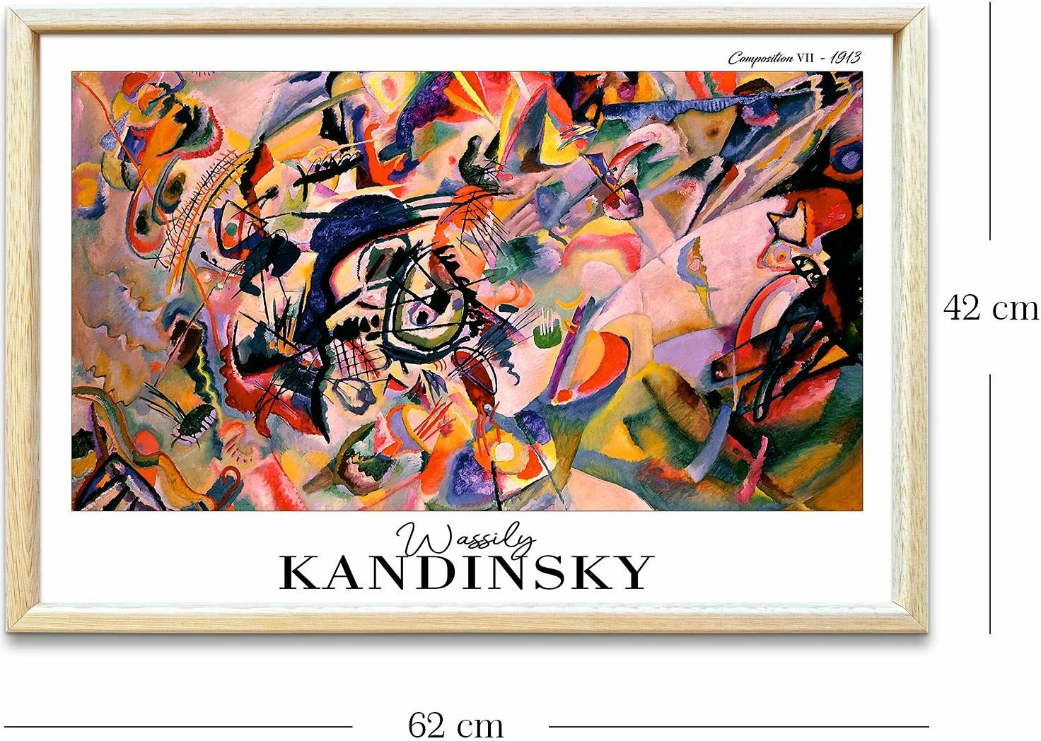 Pikturë dekorative me kornizë, Wallity, shumëngjyrëshe, 4262AHSKANDINSKY-003