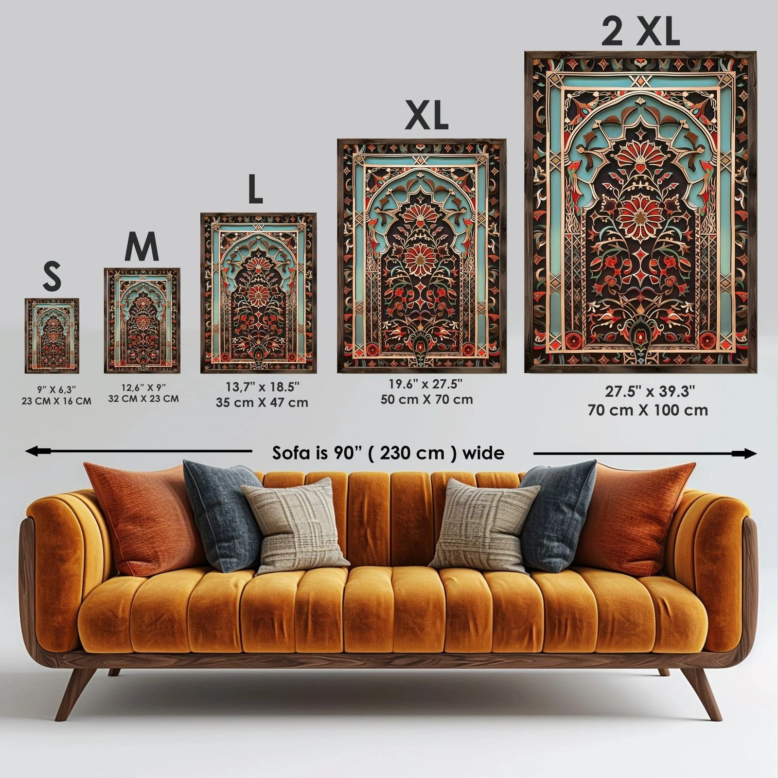 Pikturë dekorative me kornizë MDF, shumëngjyrëshe, Wallity, GE118-L