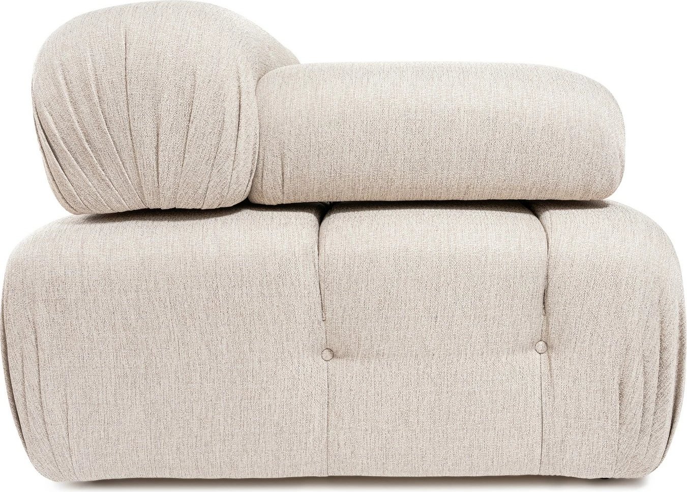 Këndare Atelier del Sofa Doblo 3 ulëse me pouffe, ngjyrë kafe e çelët