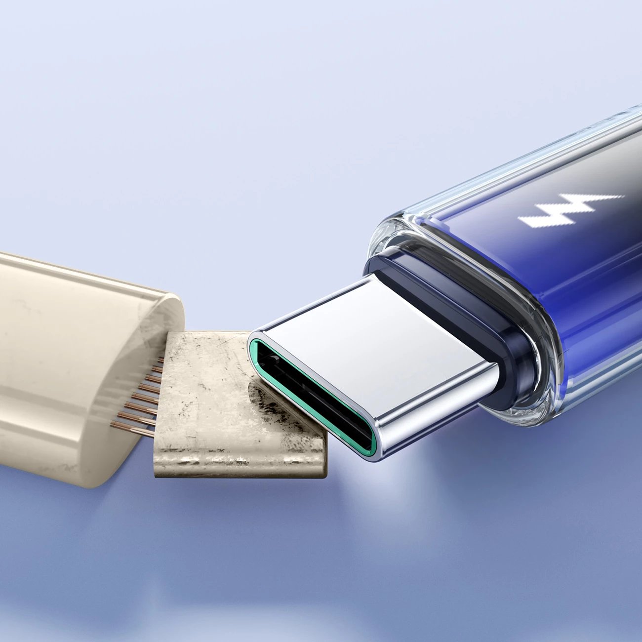 Kabllo Joyroom S-A42 Crystal-Clear Series, USB-A në USB-C, 1.2m, 3A, e zezë