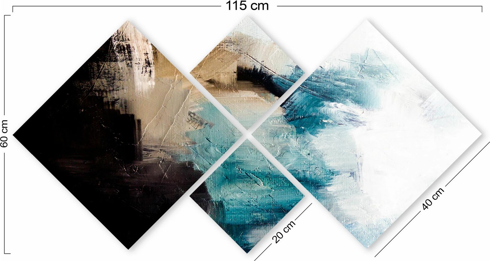 Pikturë dekorative MDF (4 copë), shumëngjyrëshe, 4MDF1540705037