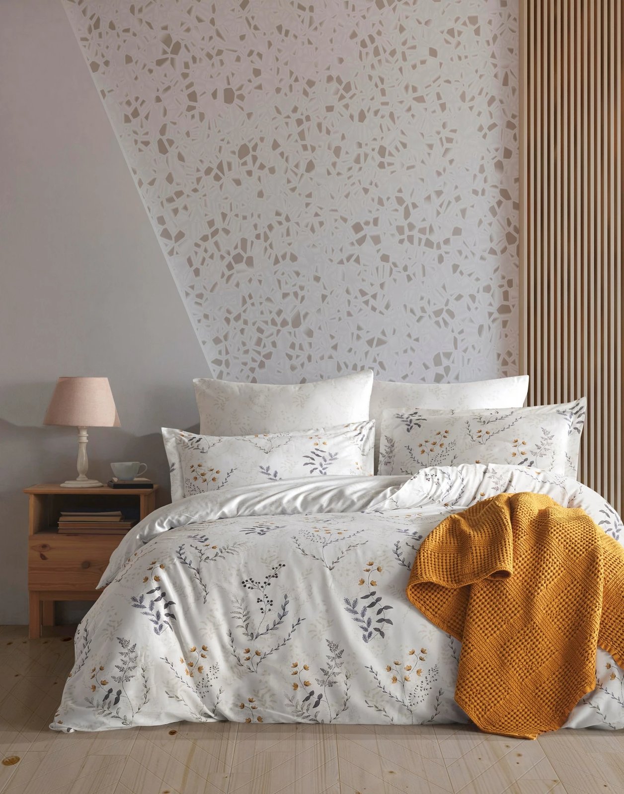 Set mbulesë për jorgan king size Ranforce, L'essentiel, ngjyrë aqua-portokalli