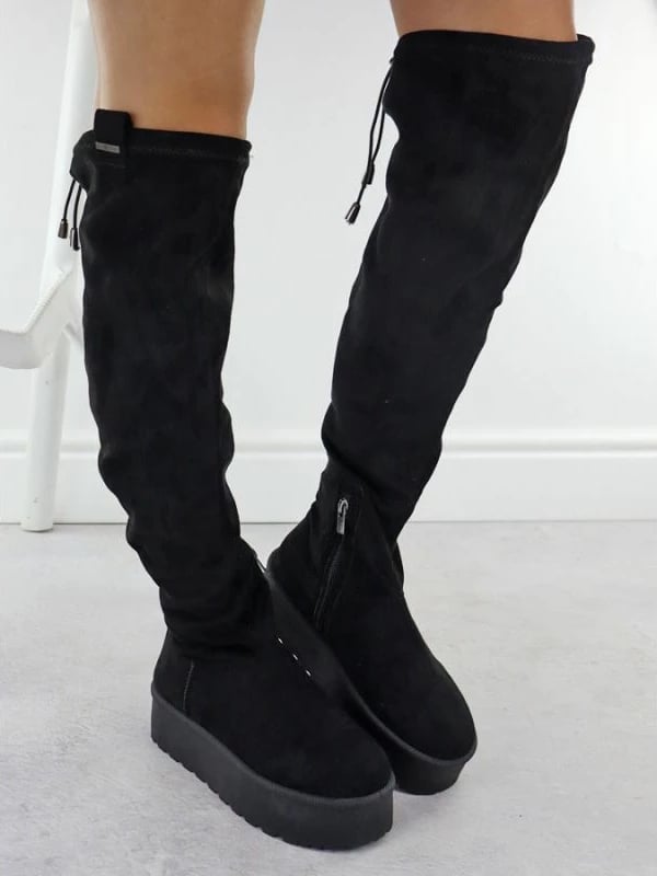 Çizme platforme femra Big Star SS274264, të zeza