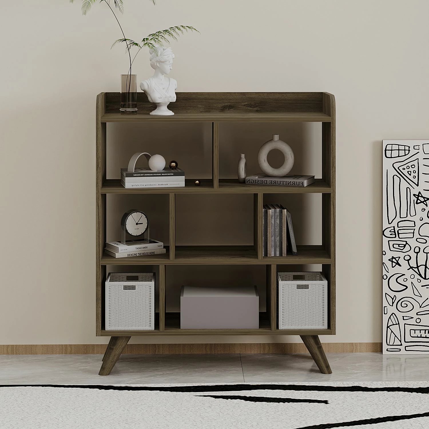 Raft librash Skye Decor, ngjyrë arre, Florida