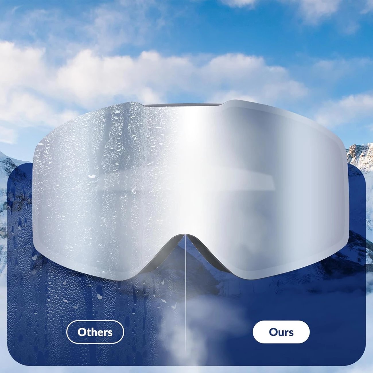 Syze skijimi Qunature Black pa kornizë, të zeza