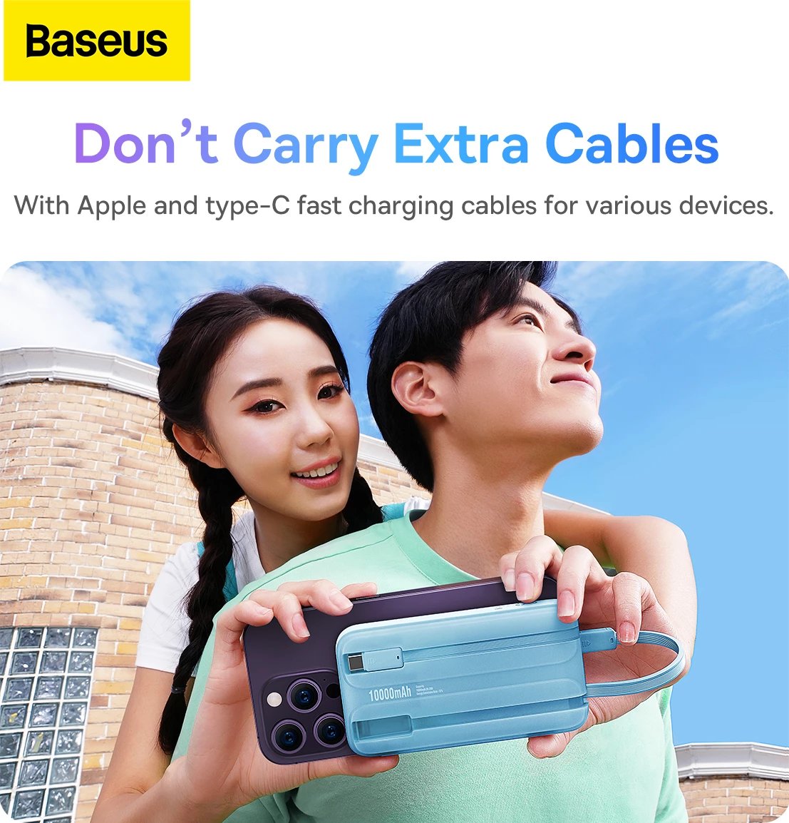 Powerbank Baseus Comet Series PPMD020003, 10000mAh, 22.5W, me ekran, USB-C/Lightning/USB-A, kaltër + kabllo USB-A në USB-C, 0.3m, bardhë Powerbank Baseus Comet Series PPMD020003, 10000mAh, 22.5W, me ekran, USB-C/Lightning/USB-A, kaltër + kabllo USB-A në USB-C, 0.3m, bardhë