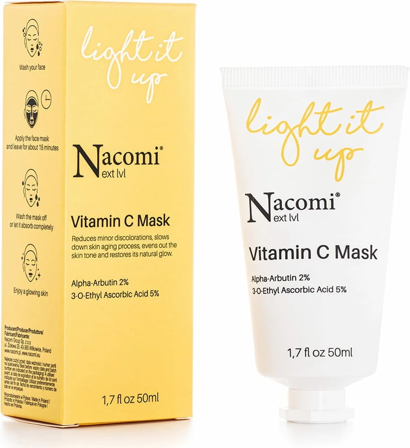 Maskë për fytyrë për femra Nacomi Next Level Vitamin C, 50ml