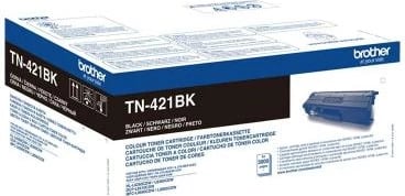 Toner, Brother TN-421BK, rendiment 2,400–4,400 faqe, e zezë